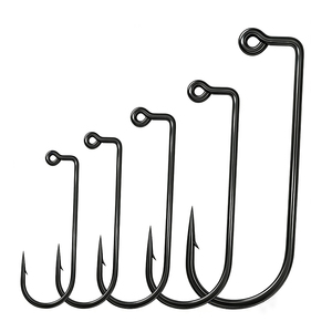 Anzuelos Mustad 32833 de Acero con Alto Contenido de Carbono, Forjados Planos, con Punta de Púas, Níquel Negro, Varios Tamaños Disponibles, para Pesca de Lubina en Río - Product Image 1