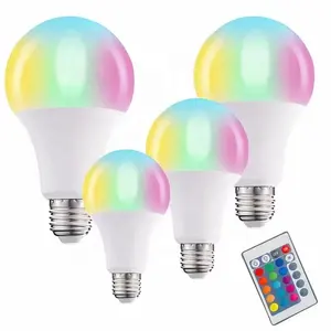 Free Sample Led Lights RGB E27 B22 5W 7W 8W A60 Bulb Multi Color Led Light Bulb LED-A BULB