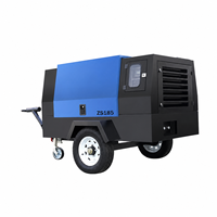 Compresseur d'air diesel à vis haute capacité, compresseur d'air mobile portable pour la construction, marteau perforateur