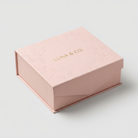 Boîte cadeau magnétique rigide carrée de haute qualité, recyclable, de couleur blanc nacré, avec logo en feuille d'argent pliable, pour faux cils, boîte à parfum