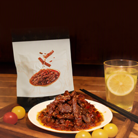 Snack de Carne de Res Picante Fría, Tiras Sazonadas Mala Estilo Braised y Stir-Fried, Alto en Proteínas, Fabricante a Granel, Venta al por Mayor, OEM, Exportación