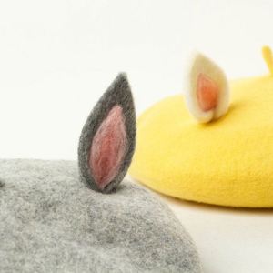 Winter Wool Breathable Adjustable Parent-Child Cartoon Ear Decoration <b>Beret</b> Cap - Product Image 4