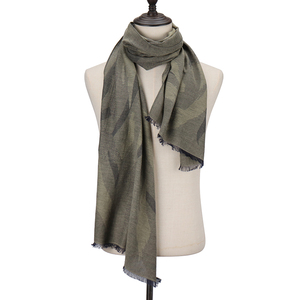 ผ้าพันคอผ้าฝ้ายลายพรางสำหรับผู้ชายผ้าพันคอทอลายพรางมีพู่ห้อยแบบดั้งเดิม - Product Image 2