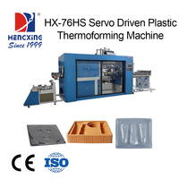 Machine de thermoformage servo de fabrication chinoise ODM/OEM Pompe automatique Engrenage PET PP PE PS PVC ABS EPS Plastiques HENGXING HX-76HS
