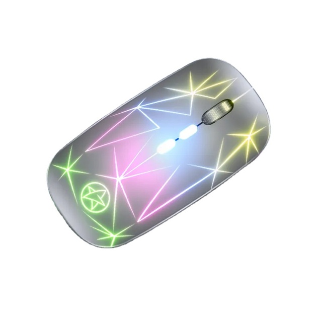 Wireless USB Mini Right Optical Computer RGB 2.4Ghz Gaming Mouse Metal Scroll Wheel 5 Button Rechargeable LED Portable