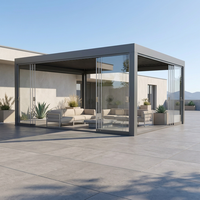 Couverture de toit de pergola en aluminium Sweet Home pour repas en plein air dans la cour