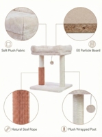 Arbre à chat multi-niveaux en velours de haute qualité, écologique et durable, avec poteaux en sisal, pour chats d'intérieur, en carton