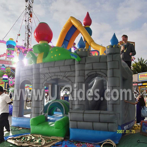 Château gonflable <span class=keywords><strong>Dragon</strong></span> U-rides à prix d'agent avec toboggan, maison de rebond certifiée CE 5x5x4m, capacité 500kg - Product Image 2