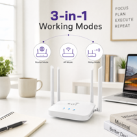 Routeur sans fil domestique N300 300 Mbps 2,4 GHz avec ports LAN/WAN 10/100 Mbps, prise en charge du micrologiciel multilingue et du mode répéteur AP