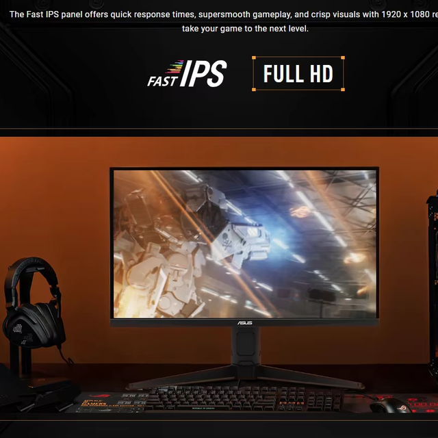 A SUS TUF Gaming VG259QMRL5A 24.5" FHD 310Hz(OC) 0.3ms Fast IPS Monitor HDR400 Gaming AI Dual Speakers