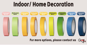 Precio <span class=keywords><strong>de</strong></span> fabricante naranja/amarillo <span class=keywords><strong>de</strong></span> alta calidad <span class=keywords><strong>de</strong></span> color personalizado <span class=keywords><strong>pintores</strong></span> Washi Tape cinta adhesiva impermeable - Product Image 6