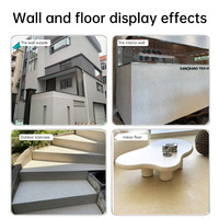 Enduit acrylique Mara effet pierre colorée sans raclage, revêtement artistique texture marbre, peinture murale extérieure couleur cristal diamant pour intérieur
