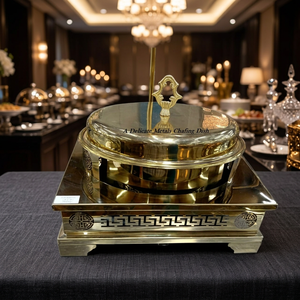 Services de vaisselle de luxe en acier inoxydable pour réchauds de buffet, idéaux pour mariages et maintien au chaud des aliments DCD-010 - Product Image 2