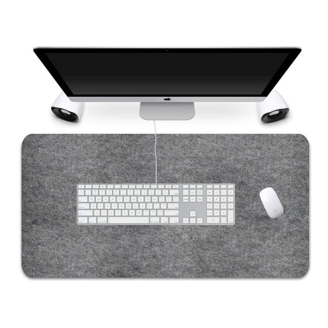 Popular Felt Fabric Desktop Gaming Mouse Pad with Rubber Base Customized Size Felt Desk Mat Computer Mat Desk Mats