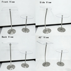 <span class=keywords><strong>Atril</strong></span> y Mesa Modernos de Acrílico Ecológico de 12 mm, 2 Estilos, 3 Colores, Podio de Metal Pulido, Soporte Estable para Eventos y Bodas, En Stock - Product Image 4