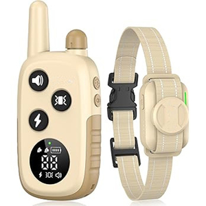<span class=keywords><strong>Collar</strong></span> de entrenamiento para perros de 4200 pies con mando a distancia, recargable impermeable IPX8 E collares con pitido (1-3) vibración (1-3) estático seguro (0-99) - Product Image 1
