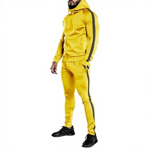 Chándal para Hombre con Capucha, Color Gris Sólido, Corte Regular, Franjas Laterales Blancas, Ropa Deportiva Informal, Transpirable, Ligero, para Invierno - Product Image 6