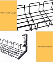 Produits tendance 2025 nouveautés sous le plateau de gestion des câbles de bureau sans boîte de gestion de Table de perceuse avec pince