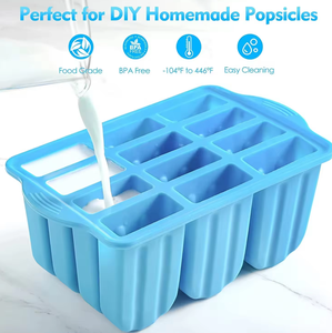 Moldes de Silicona de Grado Alimenticio para Helados, Paletas Heladas, Cubitos de Hielo <span class=keywords><strong>Caseros</strong></span>, Congelados Comercialmente - Product Image 5