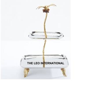 Decoraciones para Fiestas de Boda en Casa, Molde de Resina Epoxi, Vajilla Redonda de 2 Niveles, Plato de Acero Inoxidable, Soporte para Pastel, Exhibidor de Cupcakes - Product Image 3