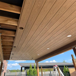 Panneau mural WPC co-extrudé ASA résistant aux intempéries, clôture de <span class=keywords><strong>jardin</strong></span> extérieure, revêtement ASA, <span class=keywords><strong>mur</strong></span> extérieur pour patio, cour - Product Image 5