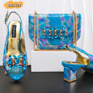 Disponibile Set di <span class=keywords><strong>Scarpe</strong></span> con Tacco Alto Verdi ed Elegante Borsa da <span class=keywords><strong>Sera</strong></span> Abbinata <span class=keywords><strong>per</strong></span> Donne - Product Image 6