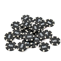 Jeu de jetons de poker en stock, étui à jetons en argile ABS de 11.5g, jeu de hasard en plastique, jeu de casino avec impression personnalisée, jetons de poker vierges