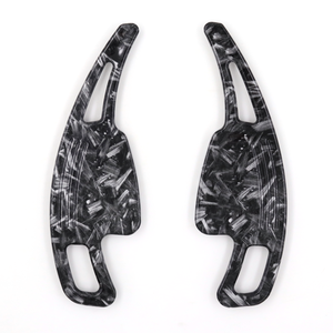 Lot de 2 manettes de vitesse sport en carbone ABS pour <span class=keywords><strong>Audi</strong></span> A3 A4 A5 S3 S4 S5 SQ5 SQ7 Q2 Q3 Q5 Q7 <span class=keywords><strong>TT</strong></span> TTS volant de voiture manette de vitesse à palettes - Product Image 5
