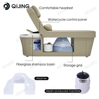 Lit de spa inclinable pour le massage de la tête Lit de shampoing électrique pour le lavage des cheveux Circulation de l'eau Table de shampoing pour pédicure