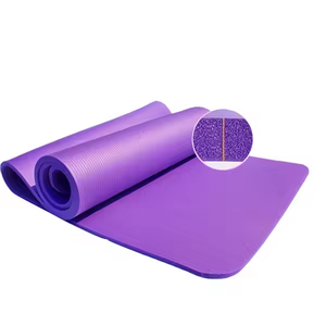 Tapis de yoga NBR en caoutchouc suédé avec logo personnalisé pour exercice personnalisé en gros écologique - Product Image 1