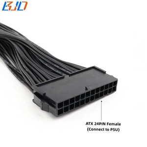 PSU Komputer PC ATX 24Pin Female ke Dual 2 X 24-Pin 20+4Pin Motherboard Splitter Adapter Kabel Ekstensi Daya 30CM - Product Image 3