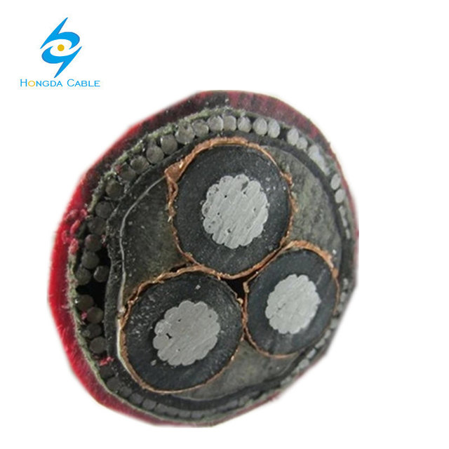 11kV 33kV Al/XLPE/PVC/SWA/PVC Cable 3X185 Mm2 Underground Cable