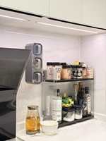 Étagère à épices en acrylique pour économiser de l'espace sur le comptoir de cuisine, étagère de présentation pour bocaux et bouteilles d'assaisonnements
