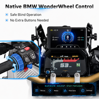 Pour moto BMW, CarPlay et Android Auto sans fil, écran tactile 6 pouces, compatible avec BMW WonderWheel, affichage TPMS, étanche IP67
