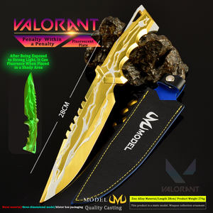 VALORANT Punition Divine Karambit 28CM Métal Cuir Gaine Tactique Artisanat Collection Jouet Épées Modèle Restauration - Product Image 3