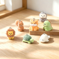 Speciale Aanbieding Gevlokte Boomdierhars Autohanger Dieren Hars Ambachten Gevlokte 3D Dieren Hars Charms voor Decoratie