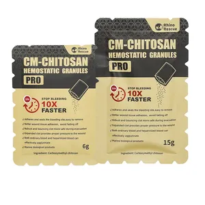 Rhino Rescue High Grade 10 S Stop to Bleed Chitosan Hemostatic Powder Carboxymethyl Chitosan Hemostatic Granules CE Far Infrared