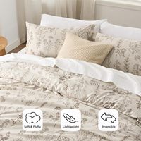 Parure de lit de luxe de haute qualité, imprimée, 100% coton, ensemble de literie 4 pièces, housse de couette pour lit king size ou queen size, chambre à coucher