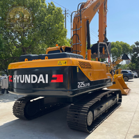 Excavatrice HYUNDAI d'occasion 225LC 215LC 220LC 305LC, engin de construction, pelle sur chenilles 22 tonnes, faible nombre d'heures de travail, pour exportation mondiale