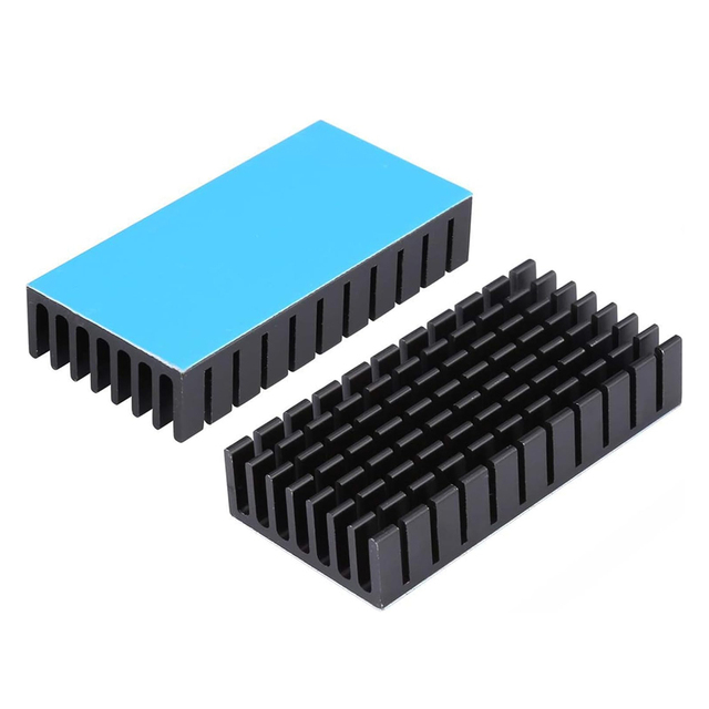 2Pcs Heatsink 50x25x10mm with Thermal Conductive Tape, Cooler Aluminum Heat Sink for Cooling DIY Electronics USB WiFi Router
