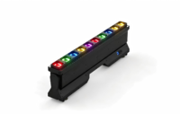Barre de lumière mobile 10x60W RGBW 4-en-1 avec 140x5050 LED auxiliaires 5-en-1, compatible DMX512 et RDM pour l'éclairage DJ et disco