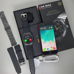 2023 NUEVA LLEGADA H4 MAX Reloj inteligente con NFC pago electrónico reloj inteligente H4 Max Reloj Inteligente 3 correas para hombres de negocios