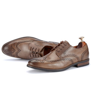 2024 <strong>Brogue</strong> Style Derby Shoes for <strong>Men</strong> Genuine Top Layer Cowhide Leather Durable Oxfords for Career Office Daily Casual Use - Product Image 5
