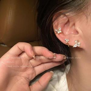 2022 Summer New Luxury Female <b>Dangle</b> <b>Earrings</b> Sweet Butterfly Ear Clip with Temperament Light Luxury Ear Accessories - Product Image 4