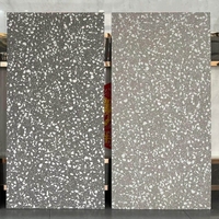 Carreaux de porcelaine pleine masse effet terrazzo gris mat antidérapants et antibactériens 600x1200mm modernes pour sols et murs de salle à manger
