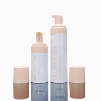 Brosse à tête en silicone transparente bleu clair personnalisée, pompe à mousse pour shampoing cils, flacon de lavage visage – Meilleures ventes
