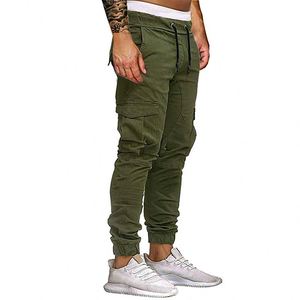 Pantaloni Cargo da Uomo <span class=keywords><strong>con</strong></span> Grandi Tasche <span class=keywords><strong>Laterali</strong></span>, Jogger Sportivi, Colore Kaki - Product Image 2