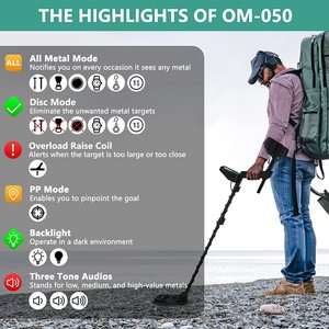เครื่องตรวจจับโลหะแบบมือถือที่มีความแม่นยำสูงกลางแจ้งความไวสูงเครื่องหาสมบัติทองแดงสีทองการล่าสัตว์ใต้ดิน - Product Image 3