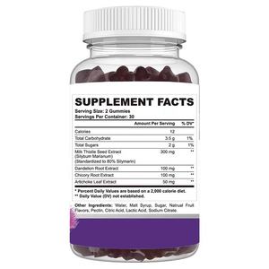 OEM肝臓デトックス＆クレンジンググミ（60個入り）28in1フォーミュラ、ミルクシスルとアップルサイダービネガー配合で肝臓をサポート - Product Image 5