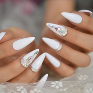 Prensa en <span class=keywords><strong>uñas</strong></span> <span class=keywords><strong>con</strong></span> <span class=keywords><strong>piedras</strong></span> <span class=keywords><strong>Uñas</strong></span> largas Lujo Hecho a mano Personalizar Diseño personalizado Cubierta completa Juego <span class=keywords><strong>de</strong></span> <span class=keywords><strong>uñas</strong></span> <span class=keywords><strong>postizas</strong></span> - Product Image 4